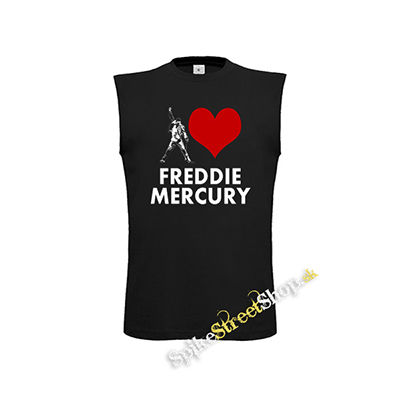 I LOVE FREDDIE MERCURY - čierne pánske tričko bez rukávov
