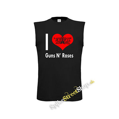 I LOVE GUNS N ROSES 2 - čierne pánske tričko bez rukávov
