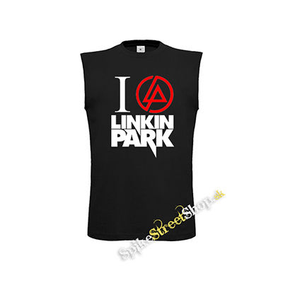 I LOVE LINKIN PARK - Crest Motive - čierne pánske tričko bez rukávov