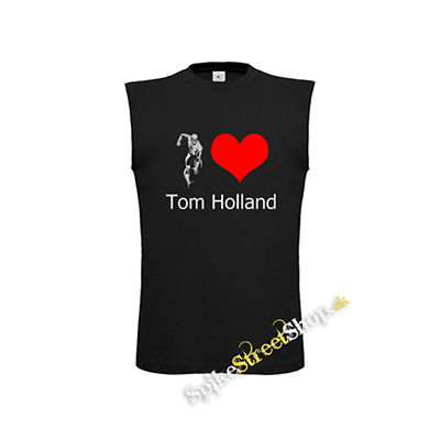I LOVE TOM HOLLAND - čierne pánske tričko bez rukávov