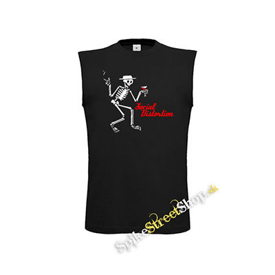 SOCIAL DISTORTION - Skeleton & Logo - čierne pánske tričko bez rukávov