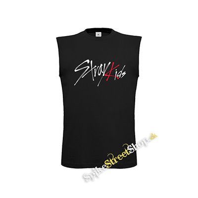 STRAY KIDS - Logo - čierne pánske tričko bez rukávov