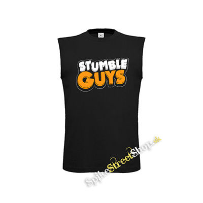 STUMBLE GUYS - Logo - čierne pánske tričko bez rukávov
