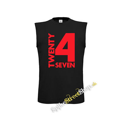 TWENTY FOR SEVEN - Logo - čierne pánske tričko bez rukávov