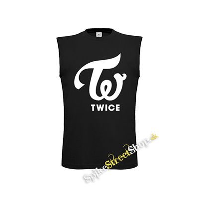 TWICE - Logo - čierne pánske tričko bez rukávov