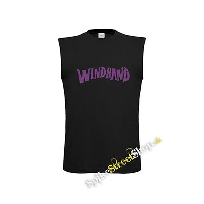 WINDHAND - Logo Purple - čierne pánske tričko bez rukávov