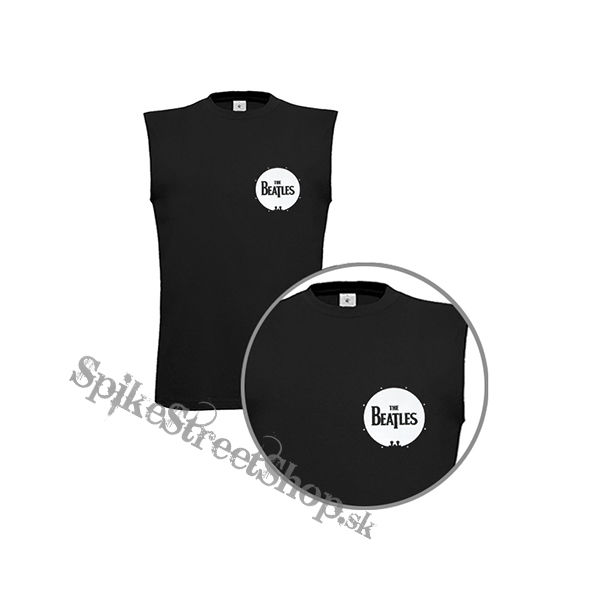 BEATLES - Drum Logo - čierne pánske tričko bez rukávov