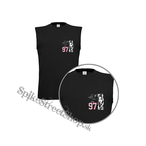 BLACKPINK - Rosé 97 Signature Portrait - čierne pánske tričko bez rukávov