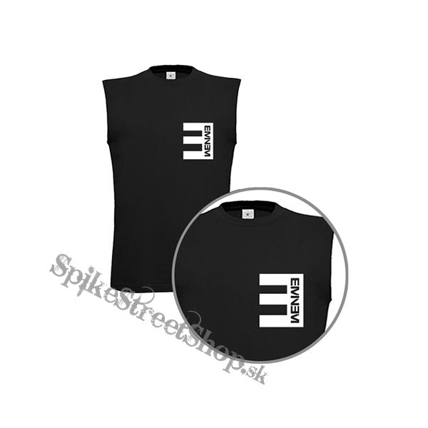 EMINEM - Logo Crest CIERNE - čierne pánske tričko bez rukávov