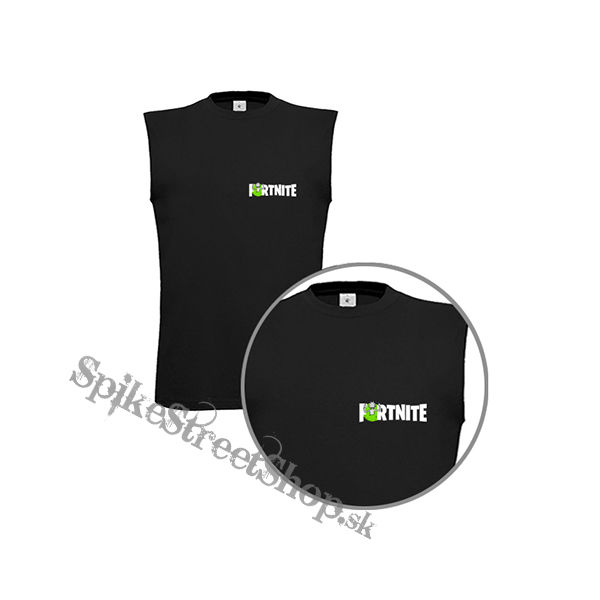 FORTNITE Season 7 - Rick Sanchez Logo - čierne pánske tričko bez rukávov