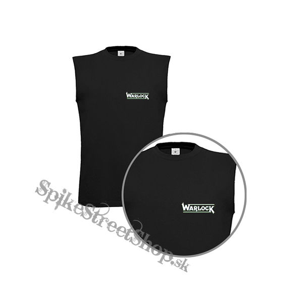 WARLOCK - Logo - čierne pánske tričko bez rukávov