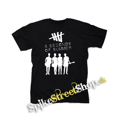 5 SECONDS OF SUMMER - Logo & Band - čierne detské tričko