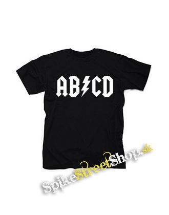 ABCD - čierne detské tričko