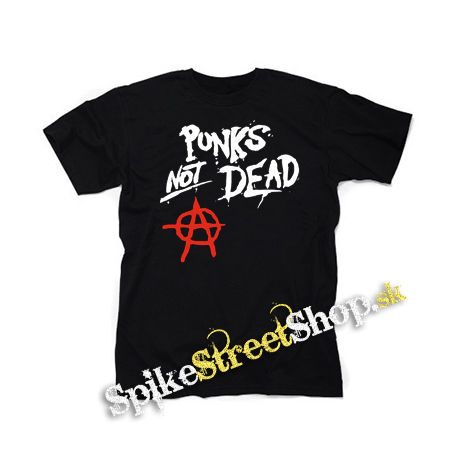 ANARCHY - Punks Not Dead - čierne detské tričko