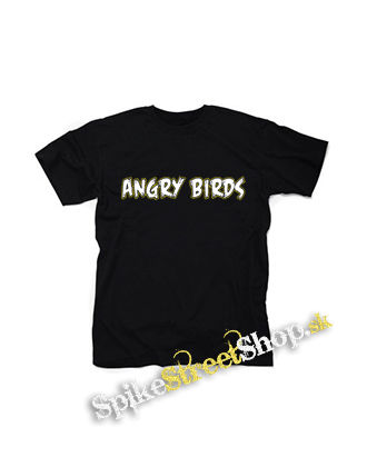 ANGRY BIRDS - Logo - čierne detské tričko