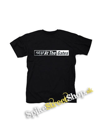 AT THE GATES - Logo White - čierne detské tričko