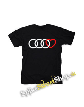 AUDI - Love - čierne detské tričko