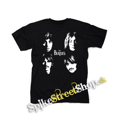 BEATLES - Faces - čierne detské tričko