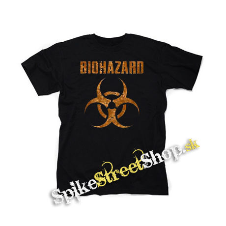 BIOHAZARD - Logo Orange - čierne detské tričko