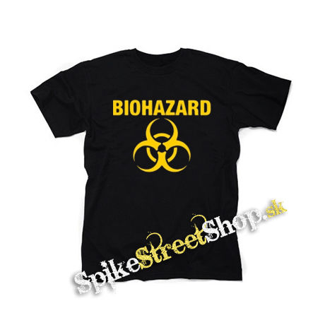 BIOHAZARD - Yellow Logo Crest - čierne detské tričko