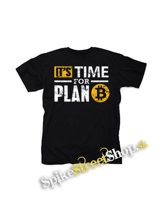 BITCOIN - Its Time For Plan B - čierne detské tričko