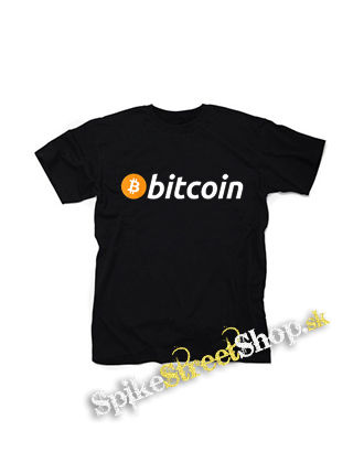 BITCOIN - Logo - čierne detské tričko