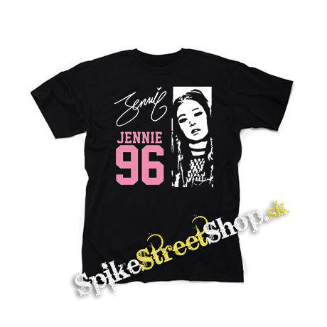 BLACKPINK - Jennie 96 Signature Portrait - čierne detské tričko