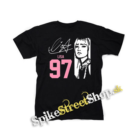 BLACKPINK - Lisa 97 Signature Portrait - čierne detské tričko