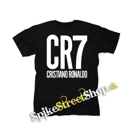 CRISTIANO RONALDO - CR7 Crest - čierne detské tričko