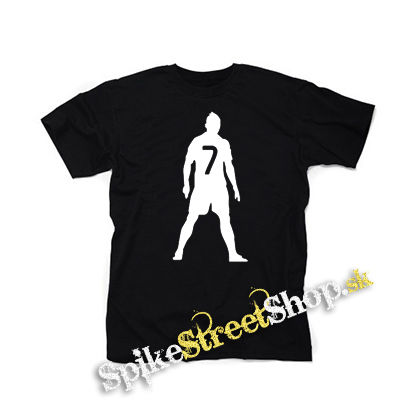CRISTIANO RONALDO - Silhouette 7 - čierne detské tričko
