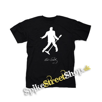 ELVIS PRESLEY - Silhouette Signature - čierne detské tričko
