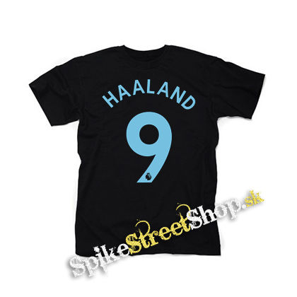 ERLING HAALAND - 9 BLUE - čierne detské tričko