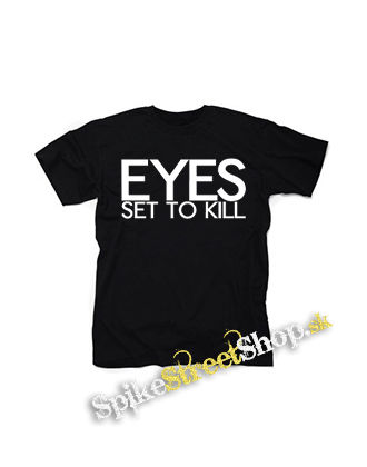 EYES SET TO KILL - Logo - čierne detské tričko
