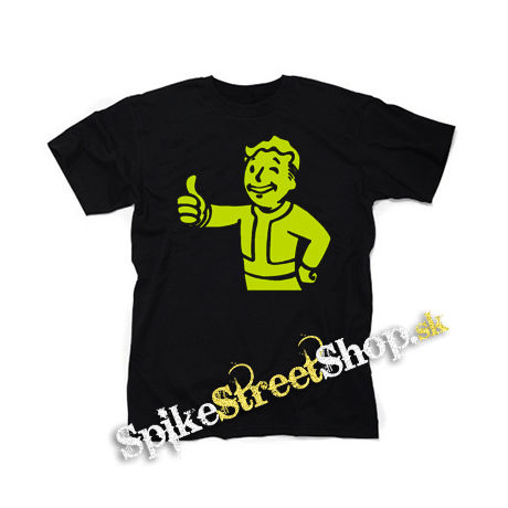 FALLOUT - Vault Boy Green - čierne detské tričko