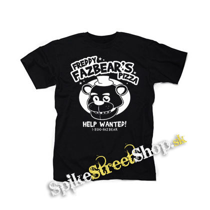 FIVE NIGHTS AT FREDDY´S - Freddy Fazbear´s Pizza - čierne detské tričko