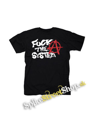 FUCK THE SYSTEM - čierne detské tričko