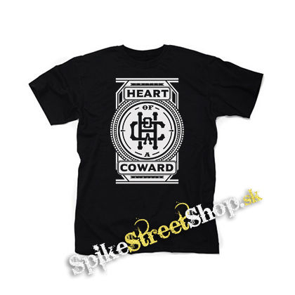 HEART OF A COWARD - Logo - čierne detské tričko