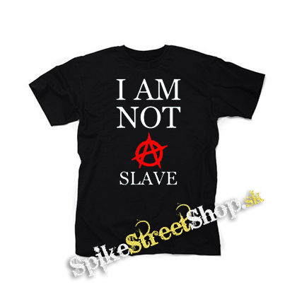 I AM NOT A SLAVE - Červené A - čierne detské tričko
