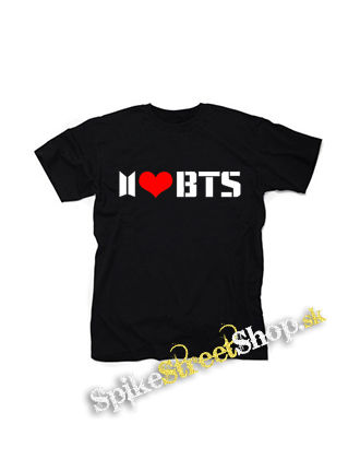I LOVE BTS - Logo - čierne detské tričko