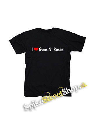 I LOVE GUNS N ROSES - čierne detské tričko
