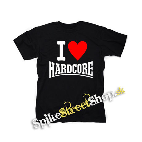 I LOVE HARDCORE na ČIERNE - čierne detské tričko