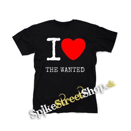 I LOVE THE WANTED - čierne detské tričko