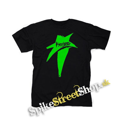 I SEE STAR - Green Star - čierne detské tričko