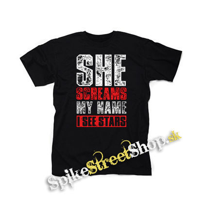 I SEE STARS - She Screams My Name - čierne detské tričko