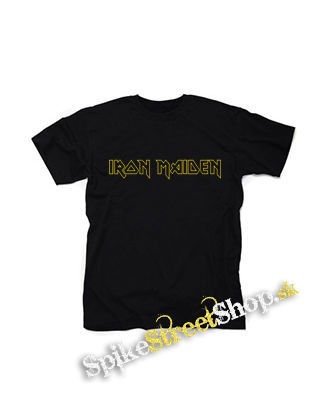 IRON MAIDEN - Logo Yellow - čierne detské tričko
