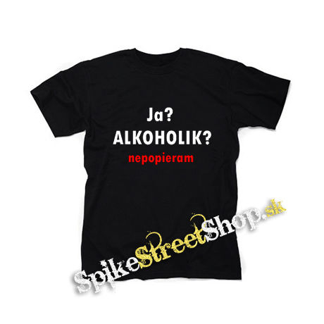 JA ALKOHOLIK - čierne detské tričko