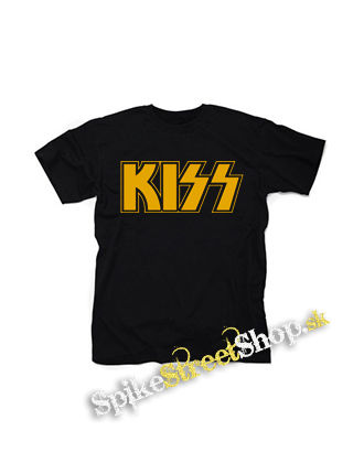 KISS - Yellow Logo - čierne detské tričko