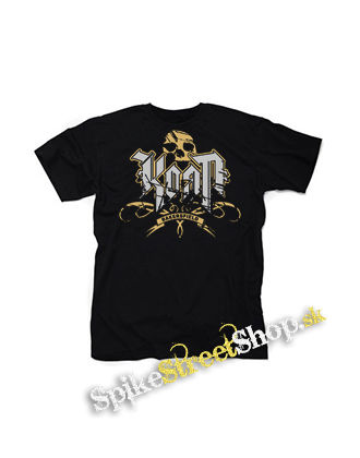 KORN - Logo Crest Bakersfield Gold - čierne detské tričko