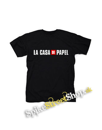LA CASA DE PAPEL - Logo - čierne detské tričko