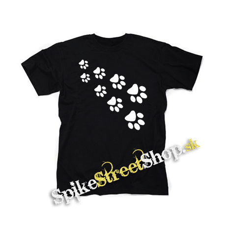 LABKY - PAWS - čierne detské tričko